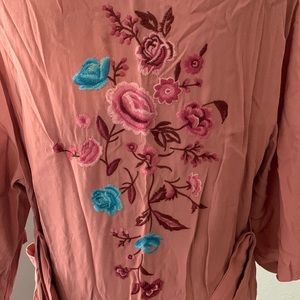 Boho Kimono with Floral Embroidery Xhilaration size XS